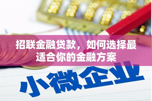 木垒招联金融贷款，如何选择最适合你的金融方案