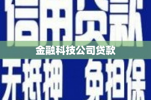 单县金融科技公司贷款