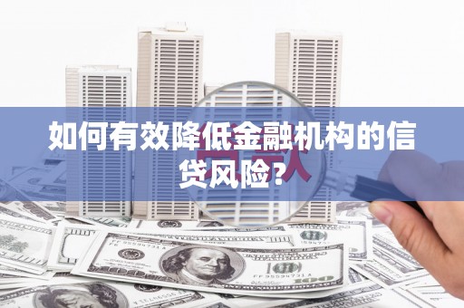 达茂旗如何有效降低金融机构的信贷风险？