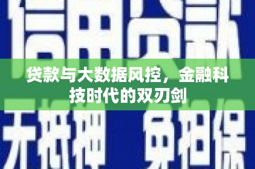 阳东贷款与大数据风控，金融科技时代的双刃剑